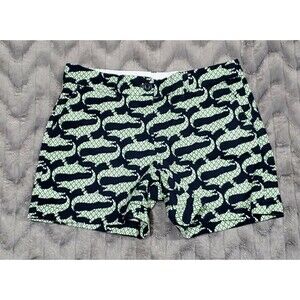 Crown & Ivy Womens Size 4 Blue Green Alligator Shorts